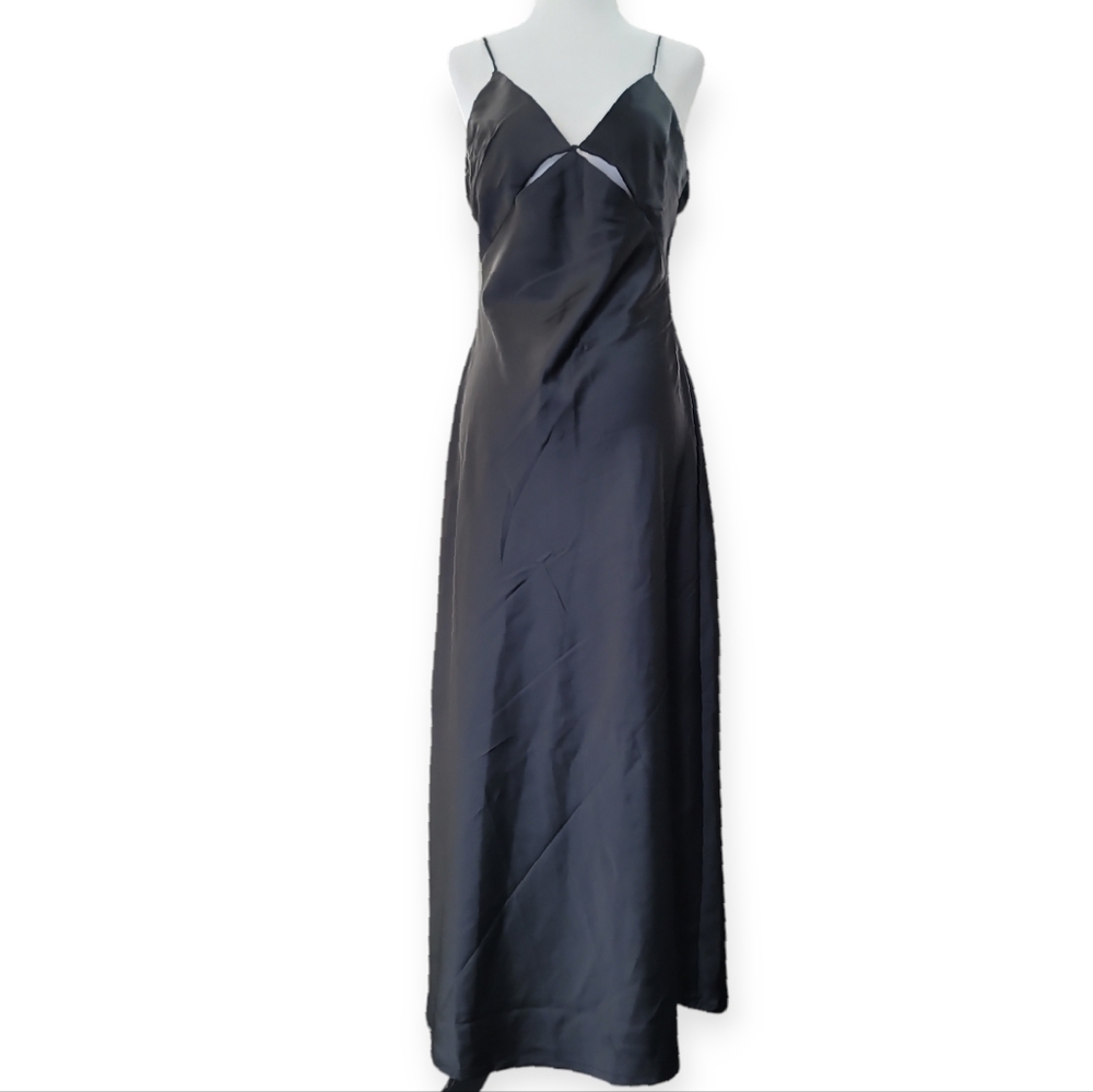 Fiestar Satin slip full length Slit dress